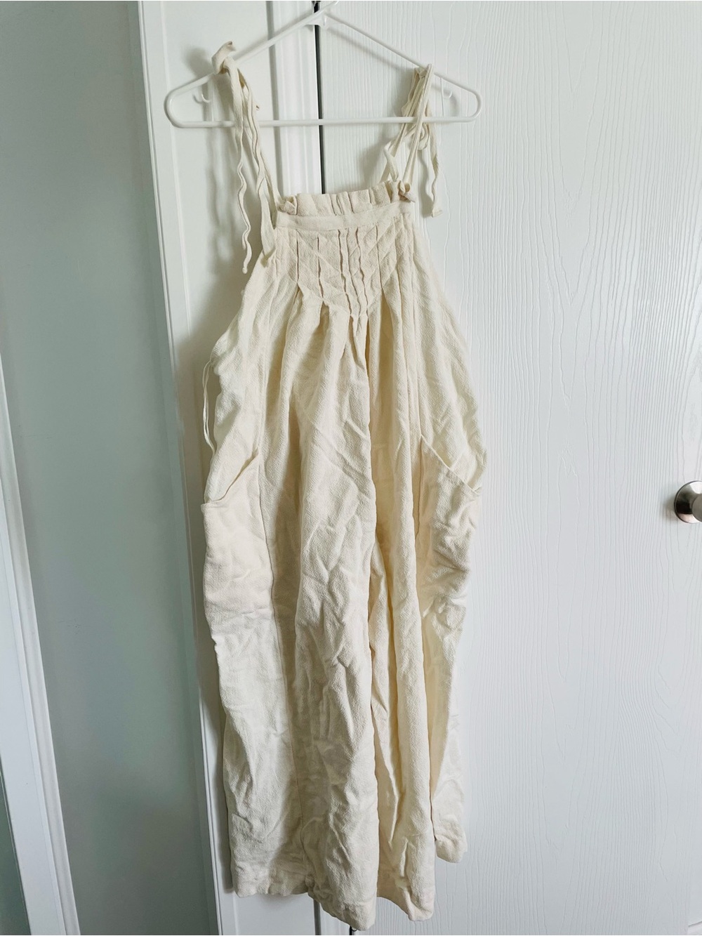 Free People Ivory Smocked Top Wide-Leg Jumpsuit